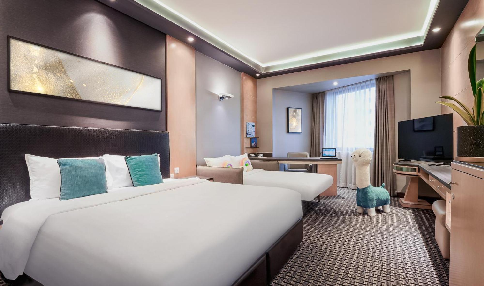 M Hotel Singapore City Centre Exteriér fotografie A typical room at the hotel